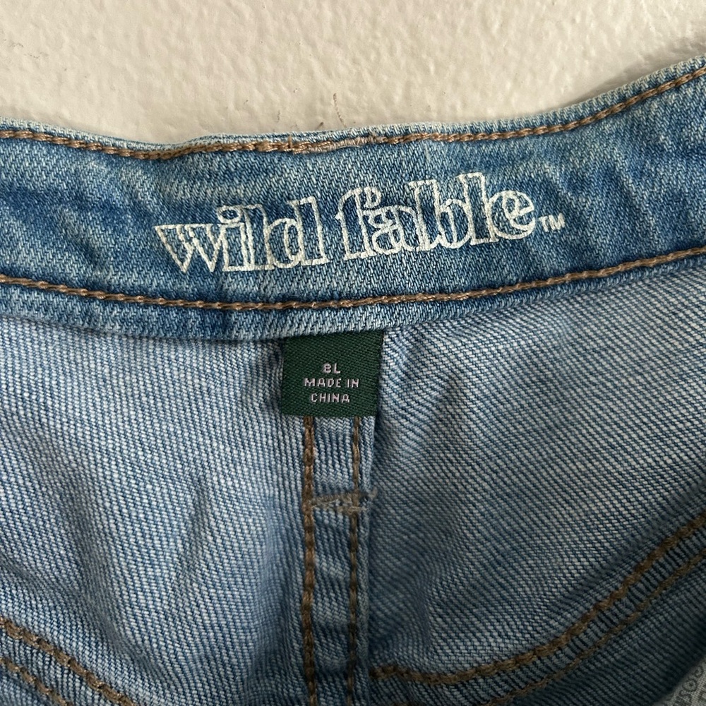 Wild Fable Distressed Raw Hem High Wasit Denim Jeans Size 8 Long - Picture 5 of 5